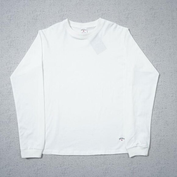 White Long Sleeved Noah 19fw Recycled Cotton